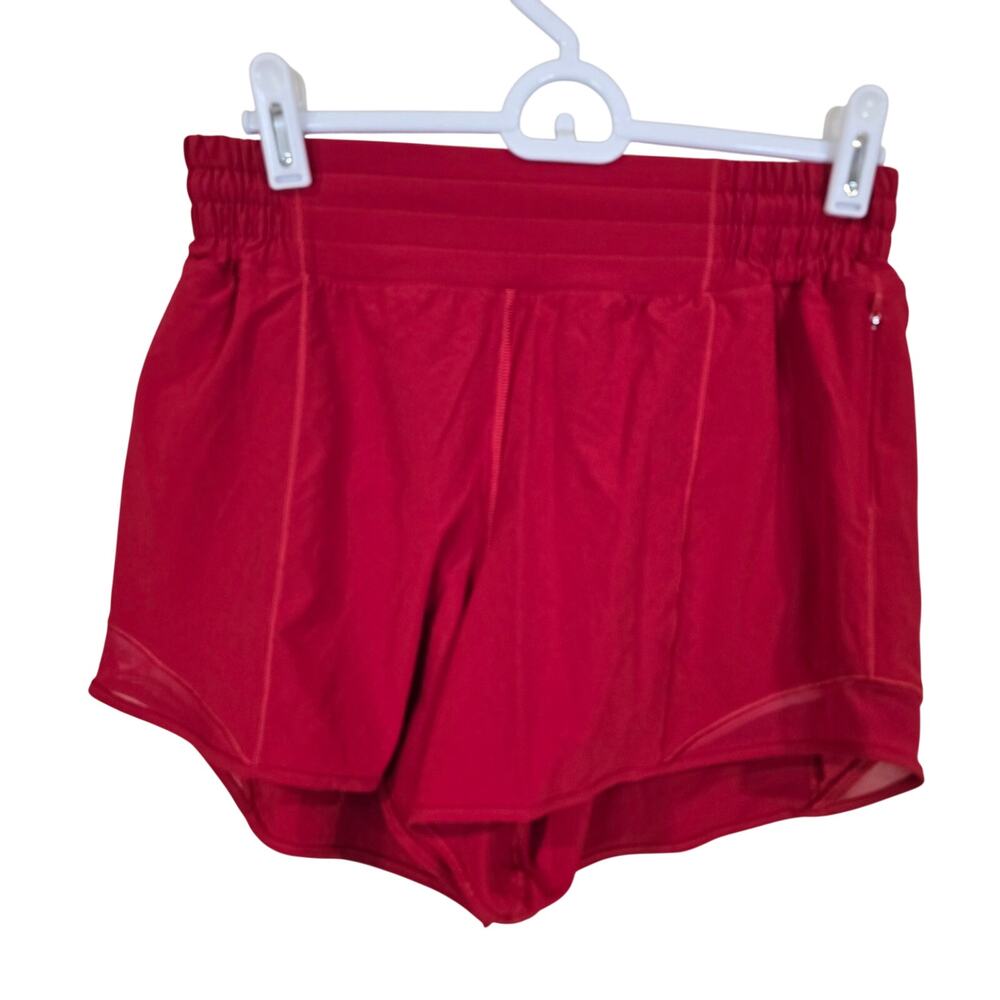 Women's Lululemon Hotty Hot Red Lined Athletic Shorts | Size 6